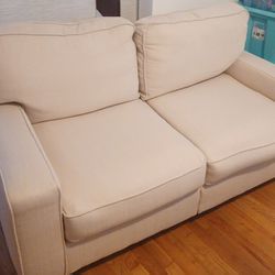 Serta Palisades Upholstered Loveseat/Sofa/Couch In Buckwheat Beige 