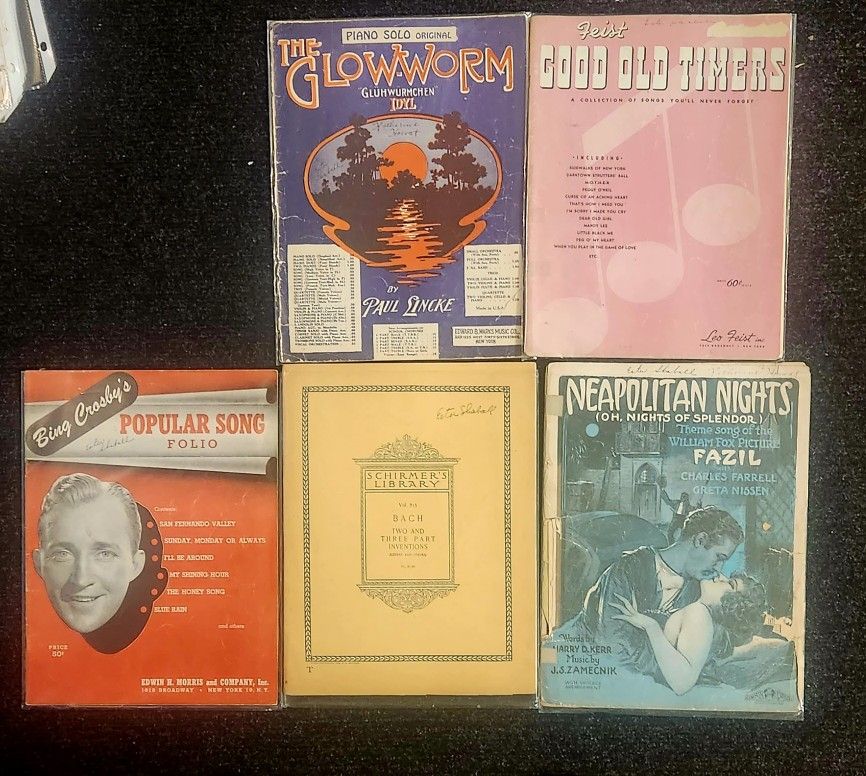X5 Antique & Vintage Music Sheets 