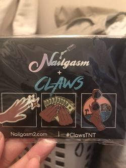 Nailgasm + Claws TNT enamel pins!