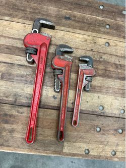 Set of 3 craftsmen pipe wrenches