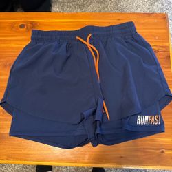 RunFast Navy Running Shorts with Liner