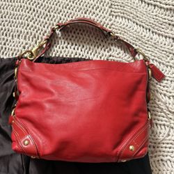Red Coach Hobo Bag 