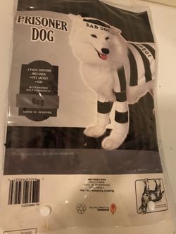 Large Dog Prisoner Dog Halloween Costume