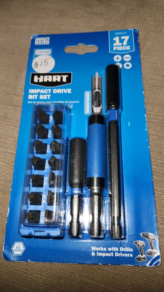 Hart 17pc Impact Driver Bit Set