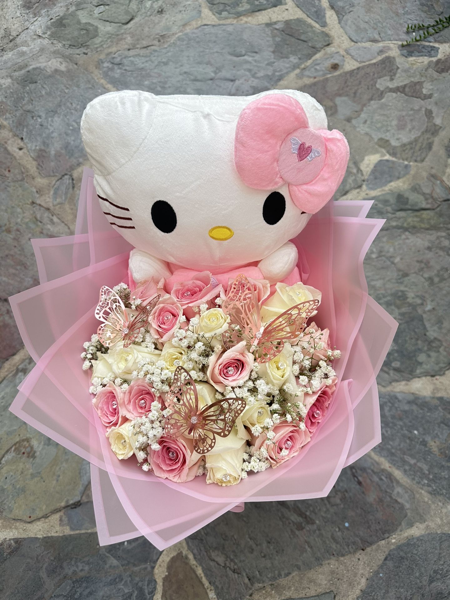 hi kitty rose toy Sanrio Hello Kitty Doll Plush Toy Rose Design Official 18cm Polyester New main image 1