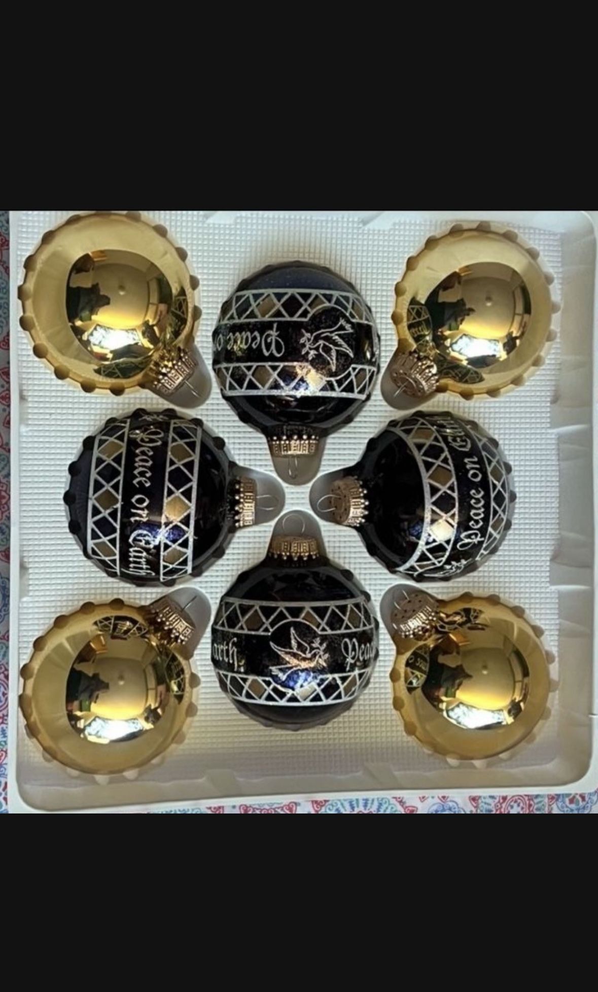 Peace On Earth Ornaments (Set Of 8)