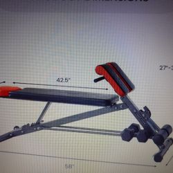 Finer Form Multifunctional Weight Bench, Adjustable 