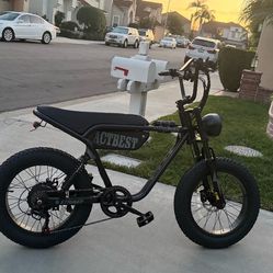 Actbest electric bicycle e-bike 20” fat tire large battery 1500W