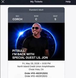 Pitbull Tickets (4 Total)
