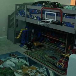 Bed With Stairs And Slide 