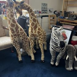 African Safari Large Plush, Set 4