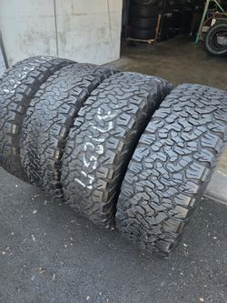 4 used tires Lt37x12.50r17 Bfgoodrich k02 $299.00