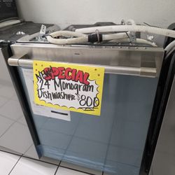 GE MONOGRAM DISHWASHER STAINLESS STEEL 