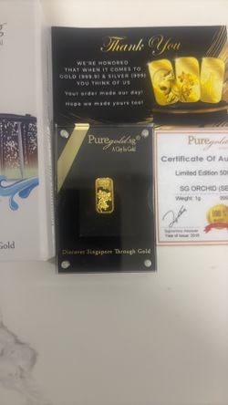 SG Orchid (series 2) 1g 999.9 pure gold
