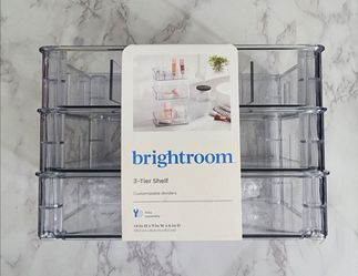 Brightroom 3-Tier Shelf with Customizable Dividers
