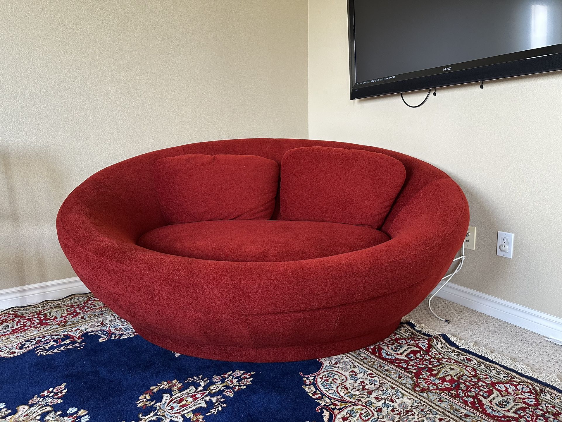 Retro Style Red Couch