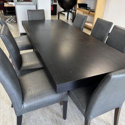 Modern Black Dining Table  (no Chairs)– Sleek & Minimal