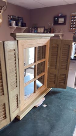 Wall mounted window  box mirror