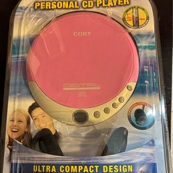 COBY Pink Personal CD Player CX-CD109