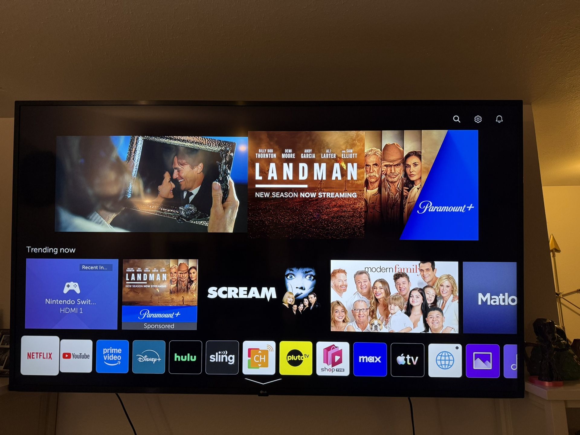 70” Lg Smart Tv with Remote