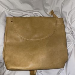 Yellow Leather Backpack
