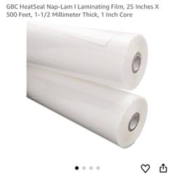 GBC HeatSeal Nap-Lam I Laminating Film, 25 Inches X 500 Feet, 1-1/2 Millimeter Thick, 1 Inch Core