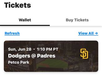 Dodgers vs Padres 06/28