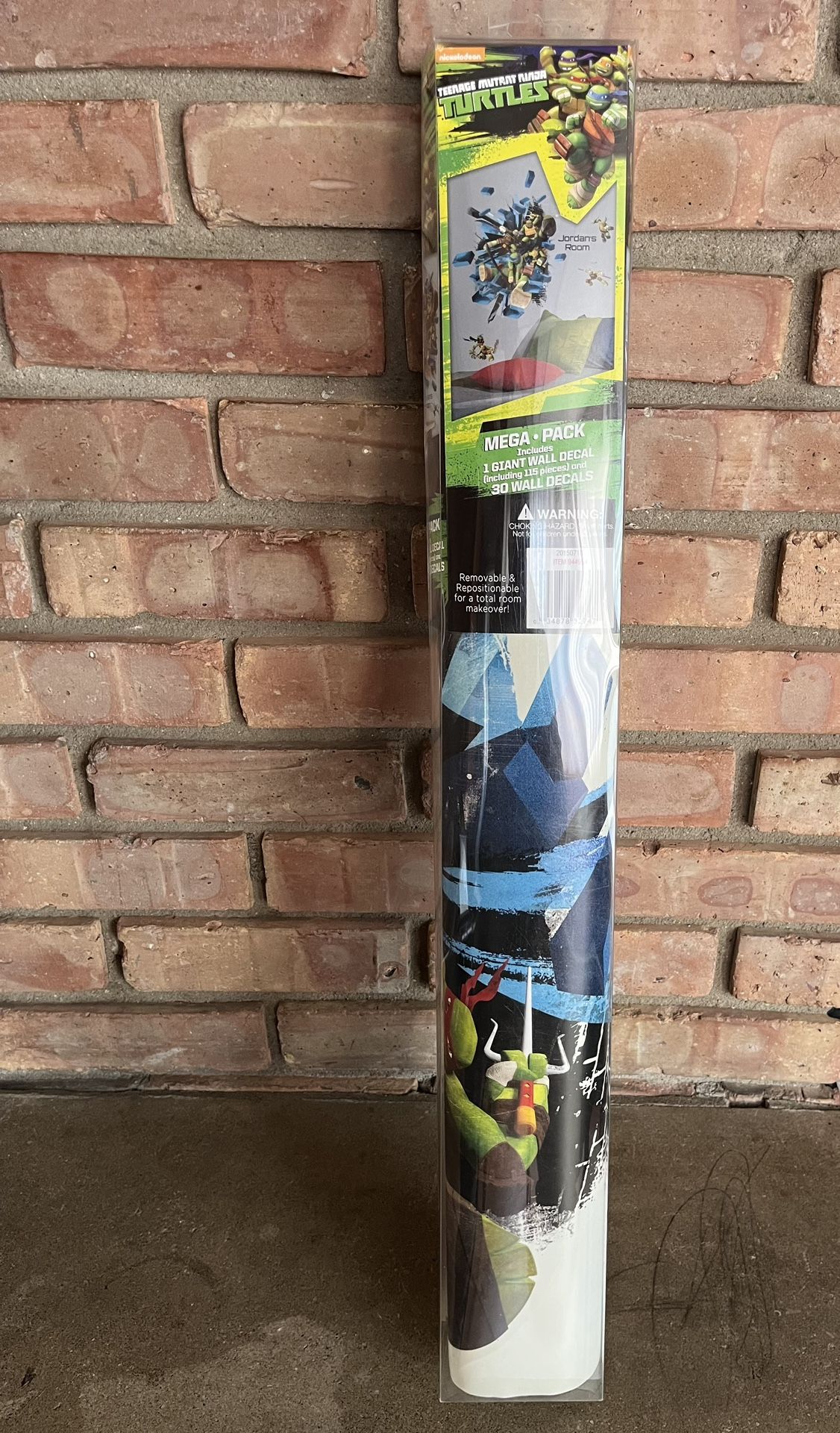 2015 VINTAGE TEENAGE NINJA TURTLES MEGA PACK 1 GIANT WALL DECAL 115PCS NEW