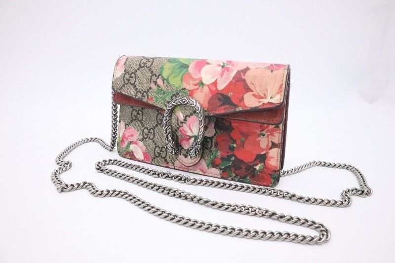 𝐆𝐆 𝐆𝐮𝐜𝐜𝐢 𝐃𝐢𝐨𝐧𝐲𝐬𝐮𝐬 Bag Blooms Print GG Coated Canvas Bag