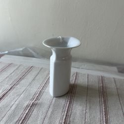 Mid-Century Small White Ceramic Vase