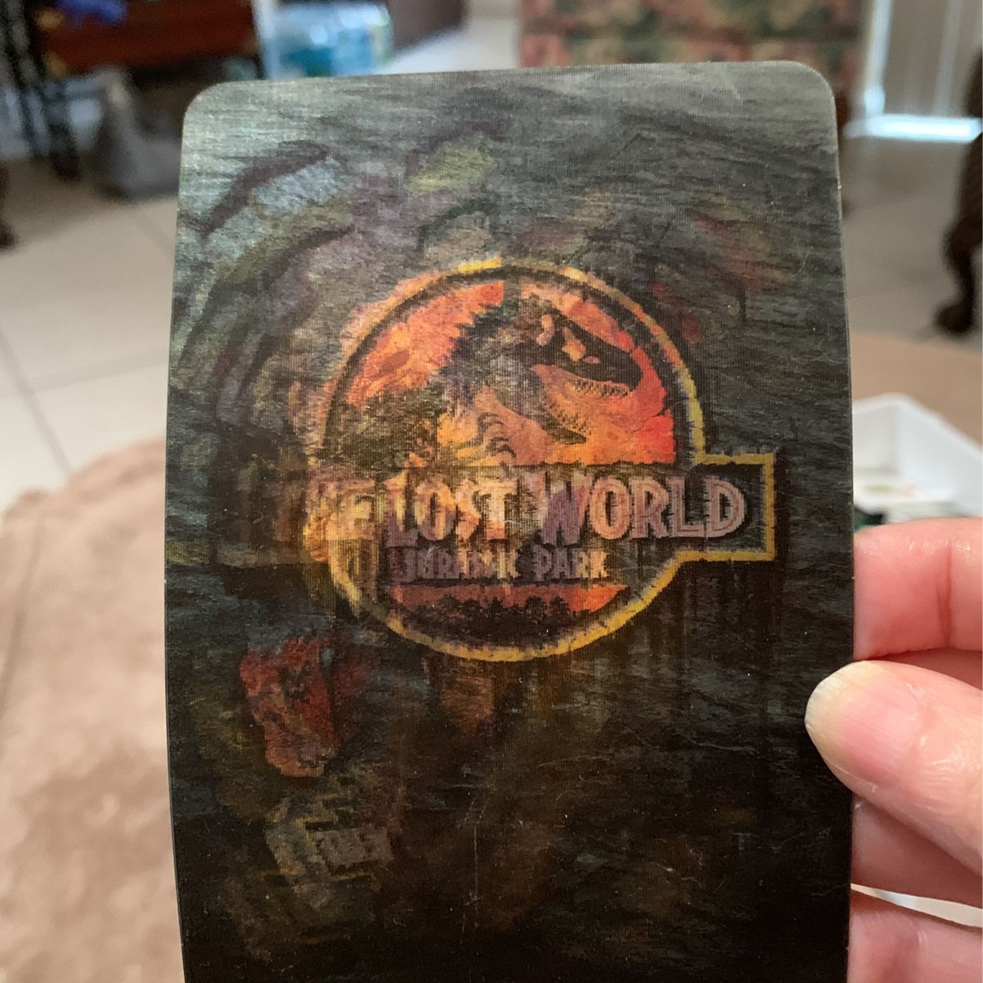 Vintage 1997 Jurassic Park 3D Card