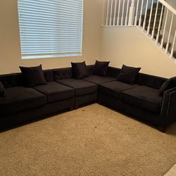 Sectional Sofa Set With Ottaman