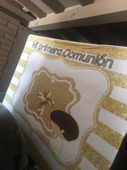 Back drop with stand included first communion