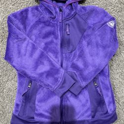Girls 7/8 Snozu zippered fleece softshell performance jacket with hood