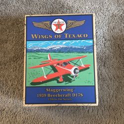 ERTL WINGS OF TEXACO "STAGGERWING" 1939 BEECHCRAFT D17S 12TH IN SERIES NEW FR SH