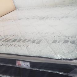KING PILLOWTOP MATTRESS WITH FREE BOX SPRING 