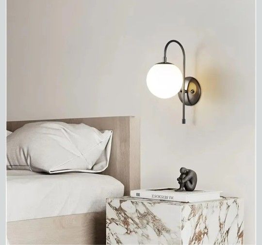 Black Brass Wall Lamp $60