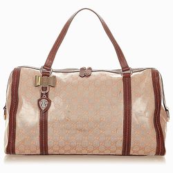 GUCCI orig$2850 DISC.% TODAY ONLY PINK MONOGRAM AUTHENTIC PURSE BAG 