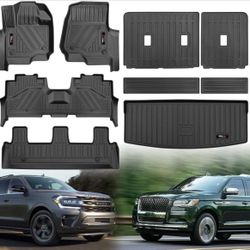 Ford Expedition/Lincoln Navigator 8 Seater 2018-2024 Floor Mats 3 Rows Trunk Cargo
