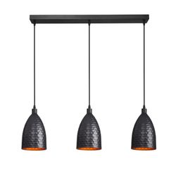 ADYENA Pendant Light Black 3 Light Metal Farmhouse Lighting Industrial Vintage for Kitchen Island Living Dinning Room Bedroom Restaurant Cafe Bar Ligh