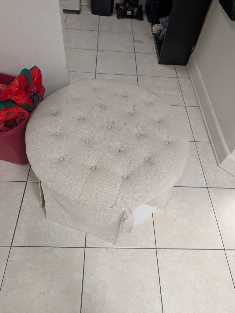 Round Ottoman Storage