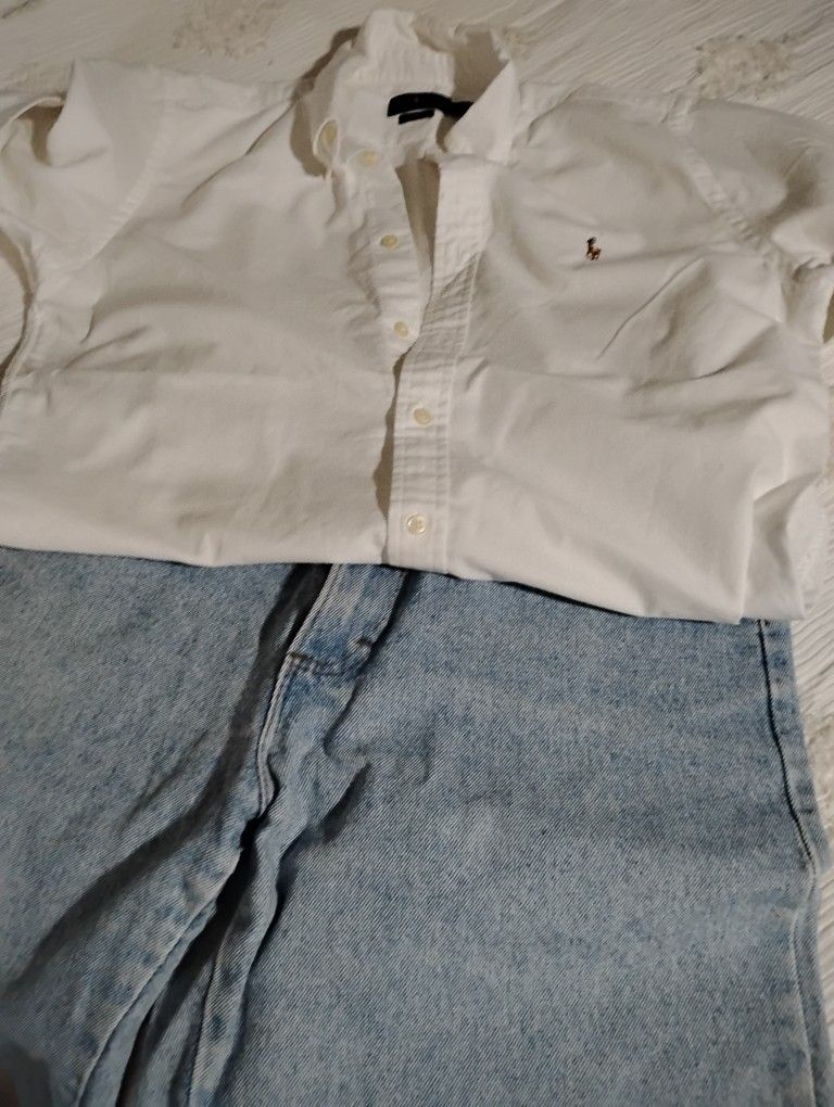 Set Of Polo, Jorts And Button Down