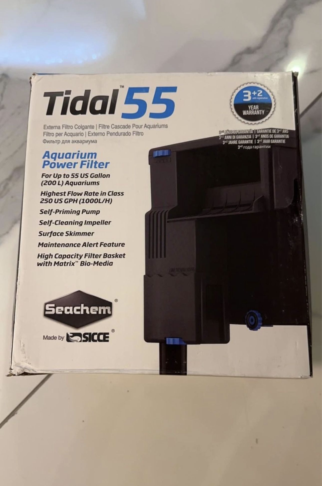 Tidal 55 aquarium power filter