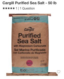Cargill - Purified Salt Fine - 50 lbs