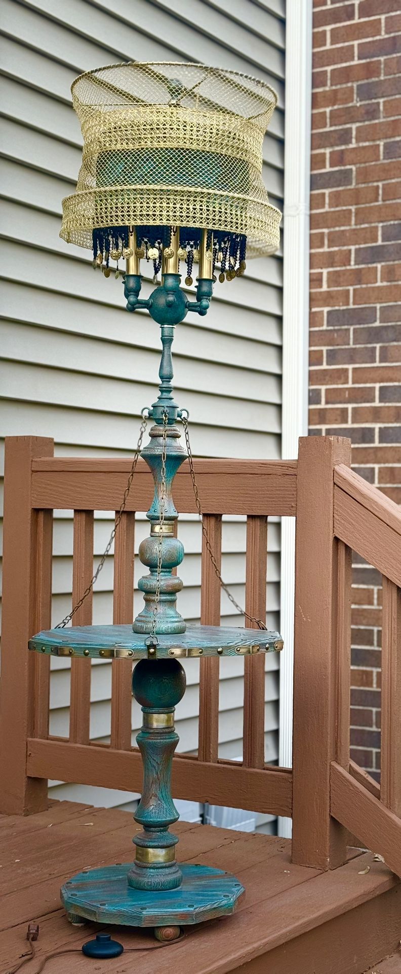 Very unique vintage MCM floor lamp / gothic style