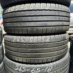 245/60r18 Michelin (2) Used Tires Installed And Balanced