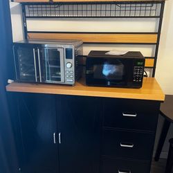 Microwave And Microwave Cart For Sale, Must Go Today