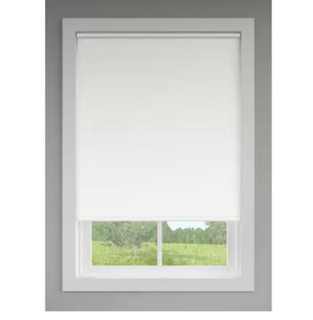 Levolor 73" x 78" White Room Darkening Cordless Roller Shade #1125557