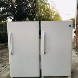 Free Delivery- Beautiful Pair Of Full Freezer And Full Refrigerator .