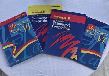 Grammar Composition , Vocabulary Poetry Teachers key book $35